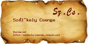 Székely Csenge névjegykártya
